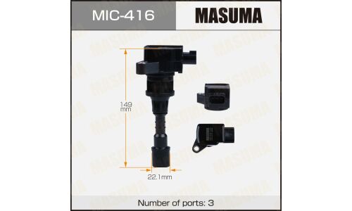 Катушка зажигания Masuma, для Mazda 5 / 6 (L8-DE), арт. MIC-416