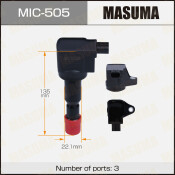 Катушка зажигания Masuma (L15A), арт. MIC-505 Катушка зажигания Masuma (L15A), арт. MIC-505