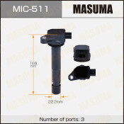 Катушка зажигания Masuma, для Honda Accord (K24Z3), арт. MIC-511 Катушка зажигания Masuma, для Honda Accord (K24Z3), арт. MIC-511