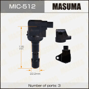 Катушка зажигания Masuma, для Honda Fit, арт. MIC-512 Катушка зажигания Masuma, для Honda Fit, арт. MIC-512