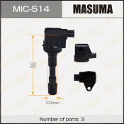 Катушка зажигания Masuma, для Honda Fit Shuttle, арт. MIC-514 Катушка зажигания Masuma, для Honda Fit Shuttle, арт. MIC-514