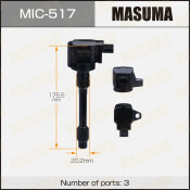 Катушка зажигания Masuma, для Honda Vezel / Fit Hybrid (L15B / LEB), арт. MIC-517