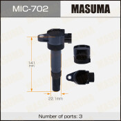 Катушка зажигания Masuma, для Suzuki SX4 (M16A), арт. MIC-702 Катушка зажигания Masuma, для Suzuki SX4 (M16A), арт. MIC-702
