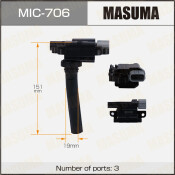 Катушка зажигания Masuma, для Suzuki SX4 (M16A), арт. MIC-706 Катушка зажигания Masuma, для Suzuki SX4 (M16A), арт. MIC-706