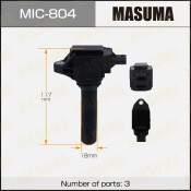 Катушка зажигания Masuma, для Subaru Forester / Impreza (FB20A / FB25), арт. MIC-804 Катушка зажигания Masuma, для Subaru Forester / Impreza (FB20A / FB25), арт. MIC-804