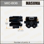 Катушка зажигания Masuma, для Subaru Legacy (EJ25), арт. MIC-808