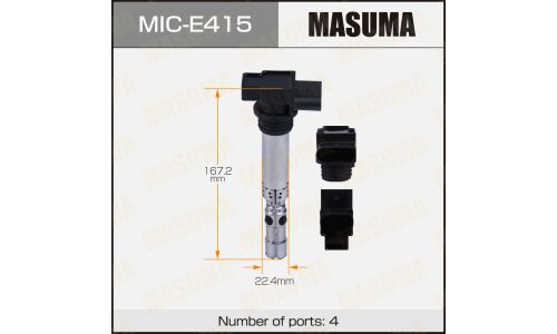 Катушка зажигания Masuma, для Skoda Fabia / Volkswagen Polo, арт. MIC-E415