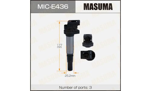 Катушка зажигания Masuma, для BMW 1-Series (E87) / 3-Series (E90) (N52B30 / N46B20), арт. MIC-E436