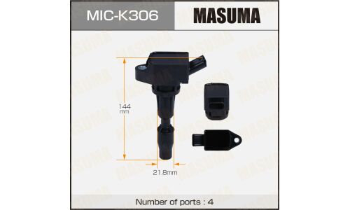 Катушка зажигания Masuma, для Hyundai Santa Fe / Sonata, KIA Optima, арт. MIC-K306
