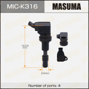 Катушка зажигания Masuma, для Hyundai i30, KIA Ceed (Kappa), арт. MIC-K316