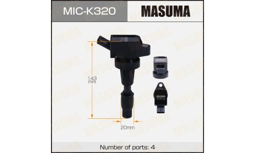 Катушка зажигания Masuma, для Hyundai i30, KIA Soul (Gamma), арт. MIC-K320