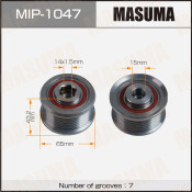 Шкив генератора MASUMA, TOYOTA / 1KD-FTV, 2KD-FTV, 2GD-FTV