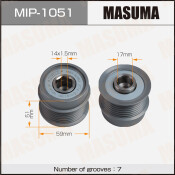 Шкив генератора MASUMA, TOYOTA / 1GR-FE, 2GR-FE, 4GR-FSE, 3GR-FSE, 2TR-FE