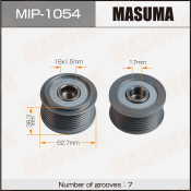 Шкив генератора MASUMA, TOYOTA / 1GD-FTV, 2GD-FTV, 1KD-FTV, 2KD-FTV