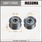 Шкив генератора MASUMA, TOYOTA / 1GD-FTV, 2GD-FTV, 1KD-FTV, 2KD-FTV