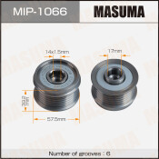 Шкив генератора MASUMA, TOYOTA / M20A-FKS
