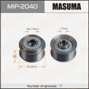 Шкив генератора MASUMA, NISSAN / ZD30DDTI, ZD30, ZD30H