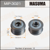 Шкив генератора MASUMA, MITSUBISHI / 4B10, 4B11, 4N14, 4B12, 4J11, 4G69