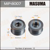 Шкив генератора MASUMA, SUBARU / FB25B, FA20F, FB25B