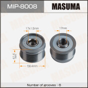 Шкив генератора MASUMA, SUBARU / FB20B, FA20F, FB20X, FB25B, FB25A, FA20E, FB25A