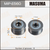 Шкив генератора MASUMA, IVECO / F1AE0481B, F1AE0481A, F1AE0481M, F1AE0481H, F1AE0481F