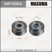 Шкив генератора MASUMA, VOLVO / D5244T2, B5244T4, B5254T2, B5244T3, D5252T, D5252T
