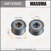 Шкив генератора MASUMA, VOLVO / D4204T, D4164T, D4204T