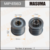 Шкив генератора MASUMA, MERCEDES BENZ / OM642, M279E60, M112E32, M112E37