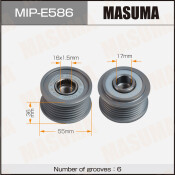 Шкив генератора MASUMA, MERCEDES BENZ / OM648, OM646, OM647, OM648LA