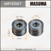 Шкив генератора MASUMA, OPEL / Y13DT, Y17DT, Z13DT, Z13DTJ, Z14XEP, Z16LET