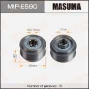 Шкив генератора MASUMA, VAG / AAH, CAEB, CAGA, CAGB, CAHA, CAHB, CALB, CCWA