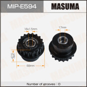 Шкив генератора MASUMA, VOLVO / B6304T2, B6304T4, B6324S, B6324S5, B6304T3, B6304T5