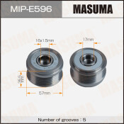 Шкив генератора MASUMA, OPEL / Y20DTH, Y22DTR, Y30DT, Z18XE, Z18XER, Z19DT, Z19DTH, Z19DTL, Z20NET