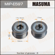 Шкив генератора MASUMA, OPEL / Z13DT, Z14XEP, Z18XE, LA3, LAE, LDP