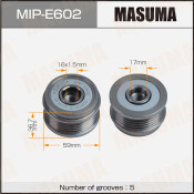 Шкив генератора MASUMA, GM / A13DTC, A13DTE, A14NEL, A14NET, A14XER, A17DT, A17DTC