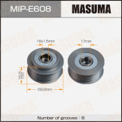 Шкив генератора MASUMA, VAG / BPP, BSG, BVJ, CANC, CAND, CDUC, CDUD, CGQB