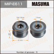 Шкив генератора MASUMA, GM / Y20DTH, Y22DTR, Y30DT, Z18XE, Z18XER, Z19DT, Z19DTH