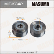 Шкив генератора MASUMA, HYUNDAI,KIA / D4CB, D4BH