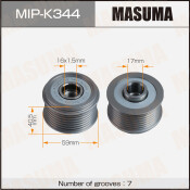 Шкив генератора MASUMA, HYUNDAI,KIA / D6EA, D6EB