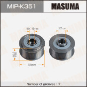 Шкив генератора MASUMA, HYUNDAI,KIA / D4CB, G3LA