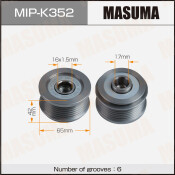Шкив генератора MASUMA, HYUNDAI,KIA / D4CB, G3LA, B3LA