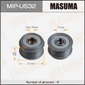 Шкив генератора MASUMA, DAEWOO / LMN, LLW, A22DM, A24XE, A24XF, A30XF