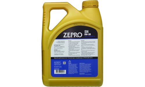 Масло моторное Zepro Fully Synthetic 5w30, синтетическое, API SN, ILSAC GF-5, для бензинового двигателя, 4л, арт. 30011332-004