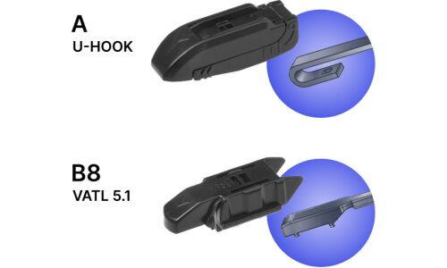 Щётка стеклоочистителя Avantech Smart 300мм (12") бескаркасная, всесезонная, со спойлером, крепление J-Hook, VATL5.1, 1 шт, арт. SR-12
