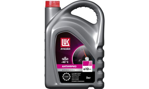 Антифриз Лукойл Antifreeze, Si-OAT, G12++, фиолетовый, -40°C, 5кг, арт. 2159870