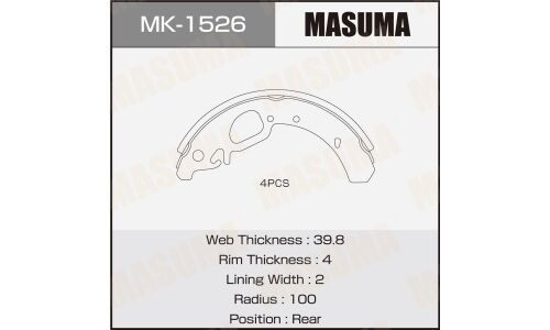 Колодки барабанные MASUMA DATSUN On-Do (1/20)