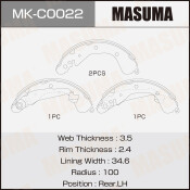 Колодки барабанные MASUMA CHANGAN ALSVIN 23- (1/12)
