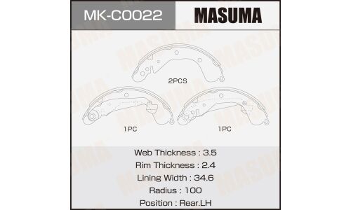 Колодки барабанные MASUMA CHANGAN ALSVIN 23- (1/12)