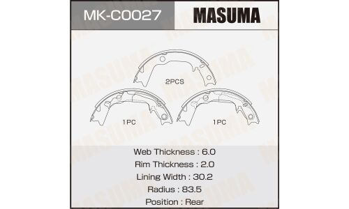 Колодки барабанные MASUMA парковочные [к-т 4шт] CHANGAN CS35 (1/12)