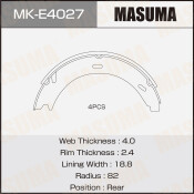 Колодки барабанные MASUMA парковочные [к-т 4шт] MERCEDES-BENZ A-CLASS (W169) (1/12)